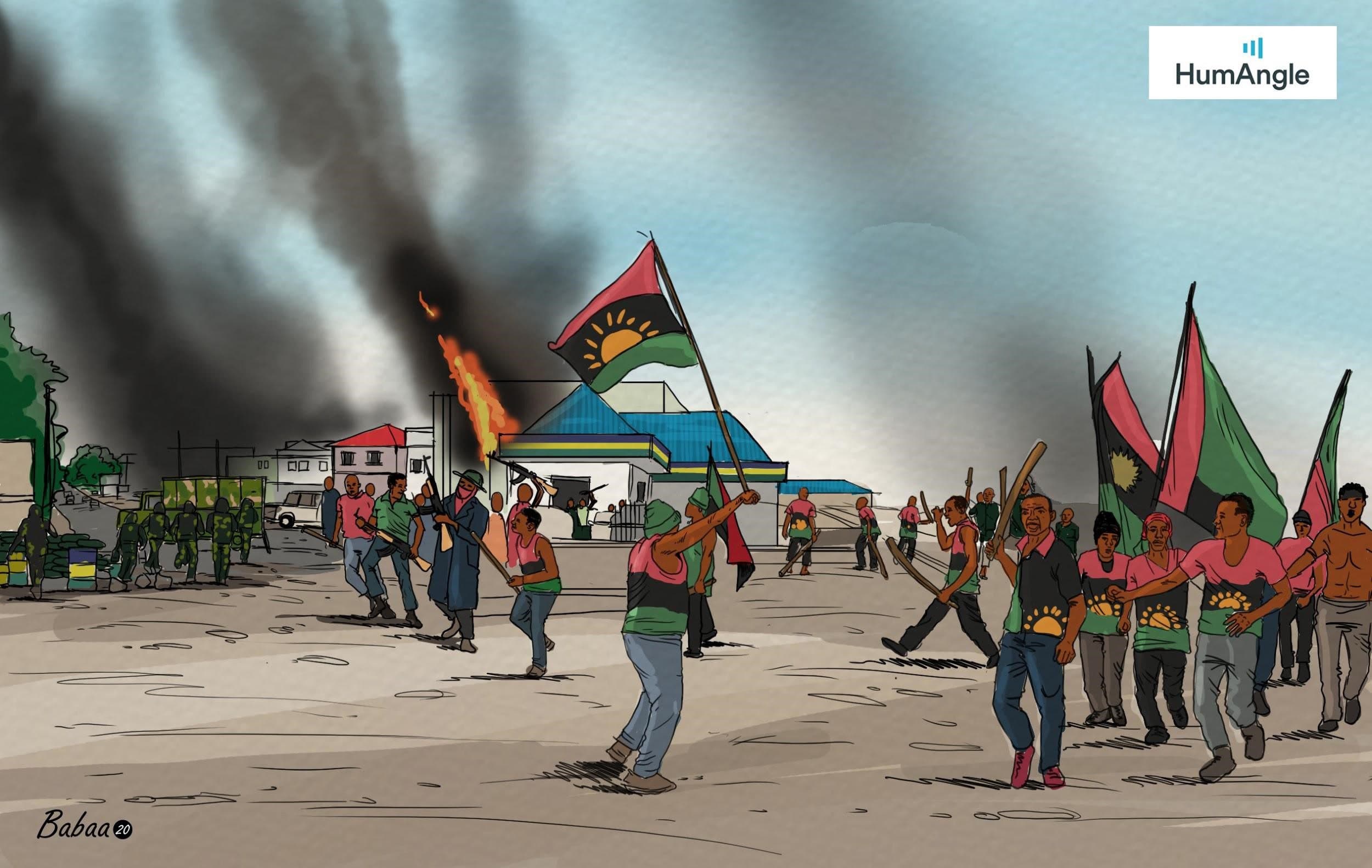 Artist impression of typical IPOB rally