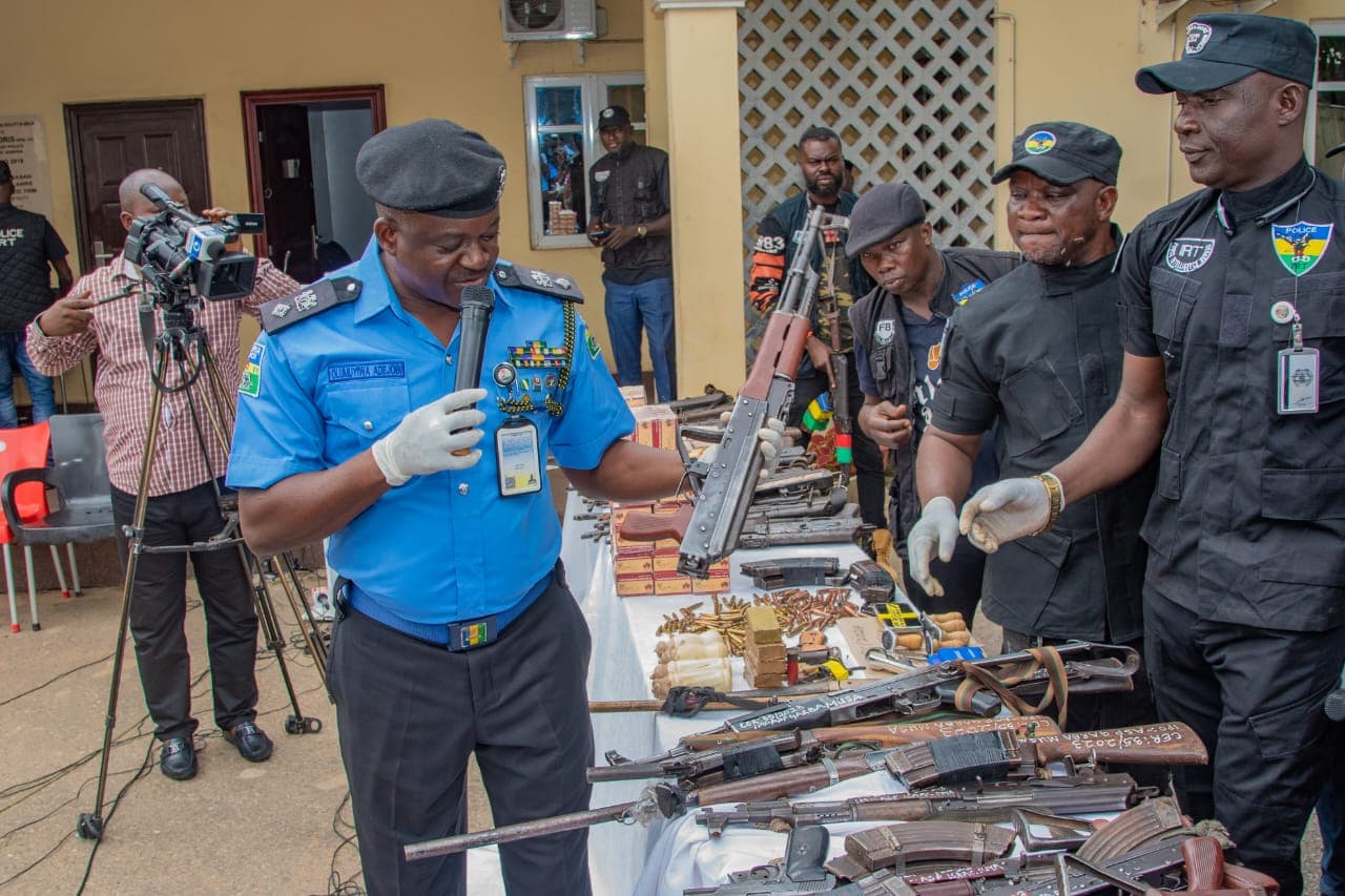 Police spokesperson Olumuyiwa Adejobi during a press briefing on July 13, 2023. File photo: Twitter/@PoliceNG