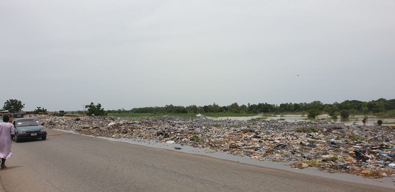 Improper dump site on Yola-Mubi highway, Adamawa State, North East Nigeria.