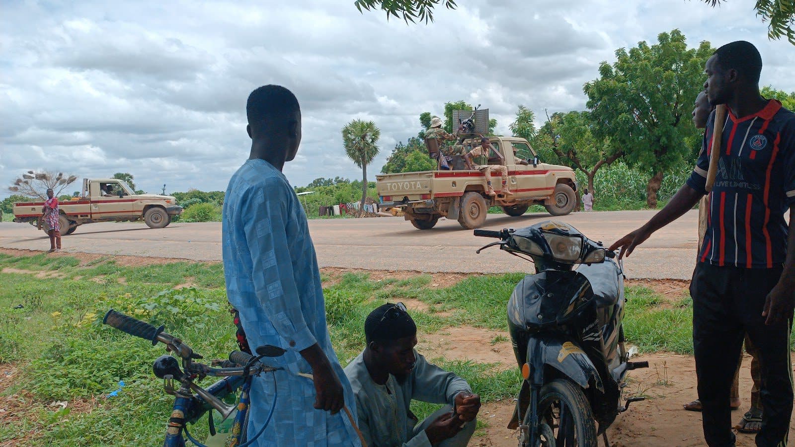Nigerien soldiers at the Jibia-Maje border with Nigeria. Credit: Aliyu/HumAngle.
