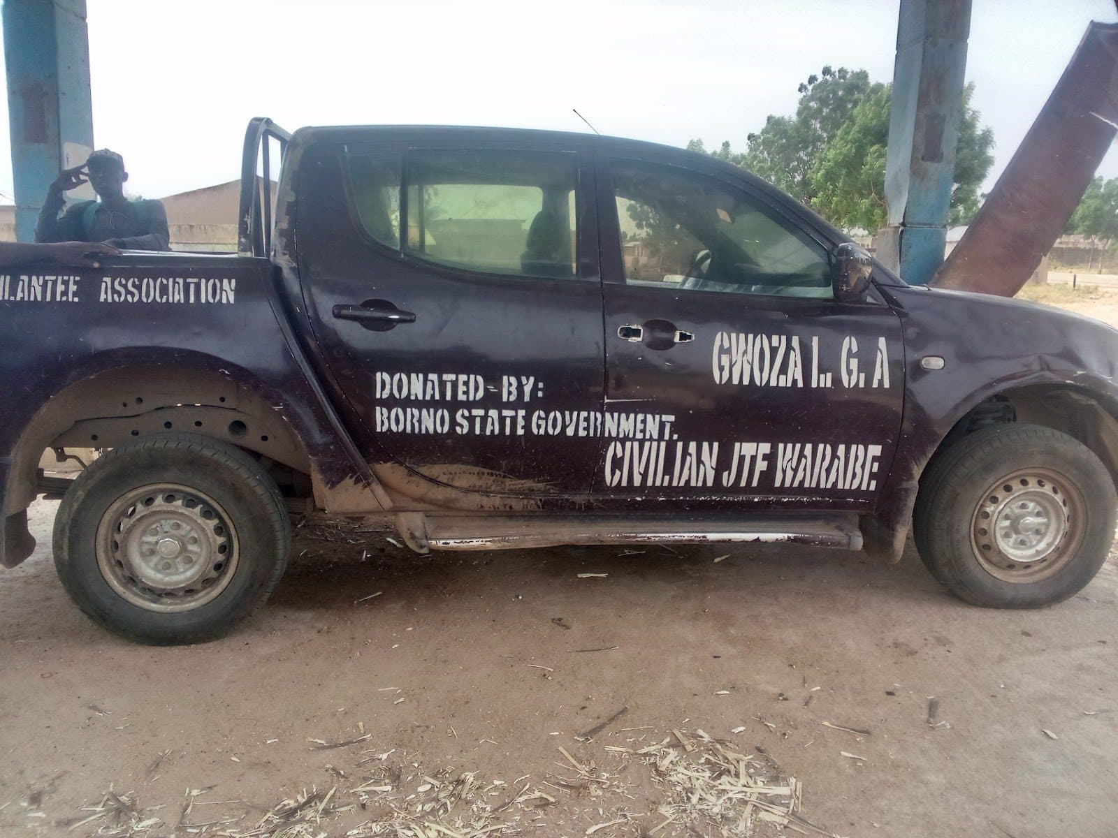 One of the vehicles donated by the Borno state government to the community. Photo: Jibrin Kolo/HumAngle