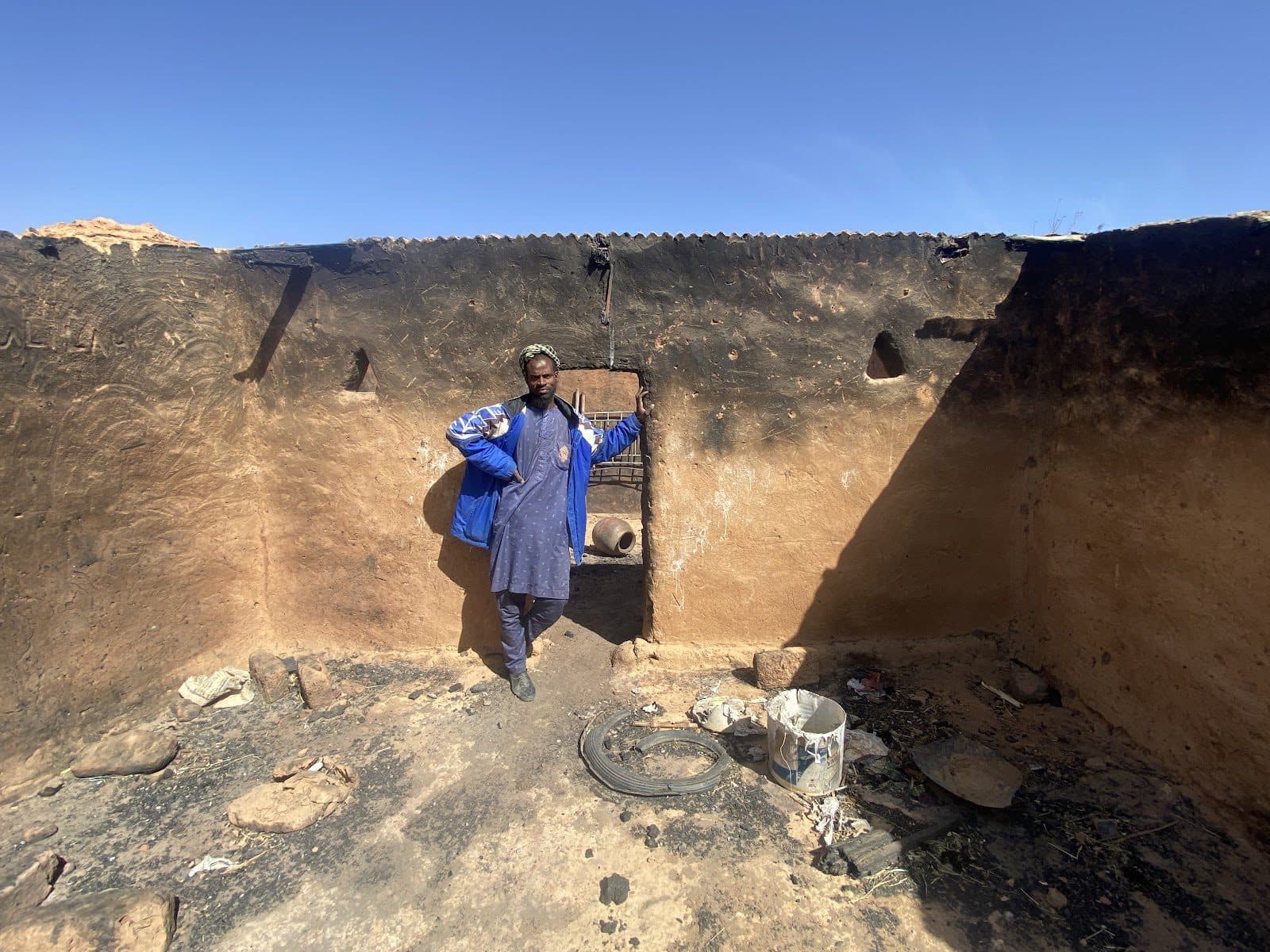 Buba Muhammad lost everything he had worked for in one fell swoop following attacks by local vigilantes in Tangaza. Photo credit: Abiodun Jamiu/HumAngle