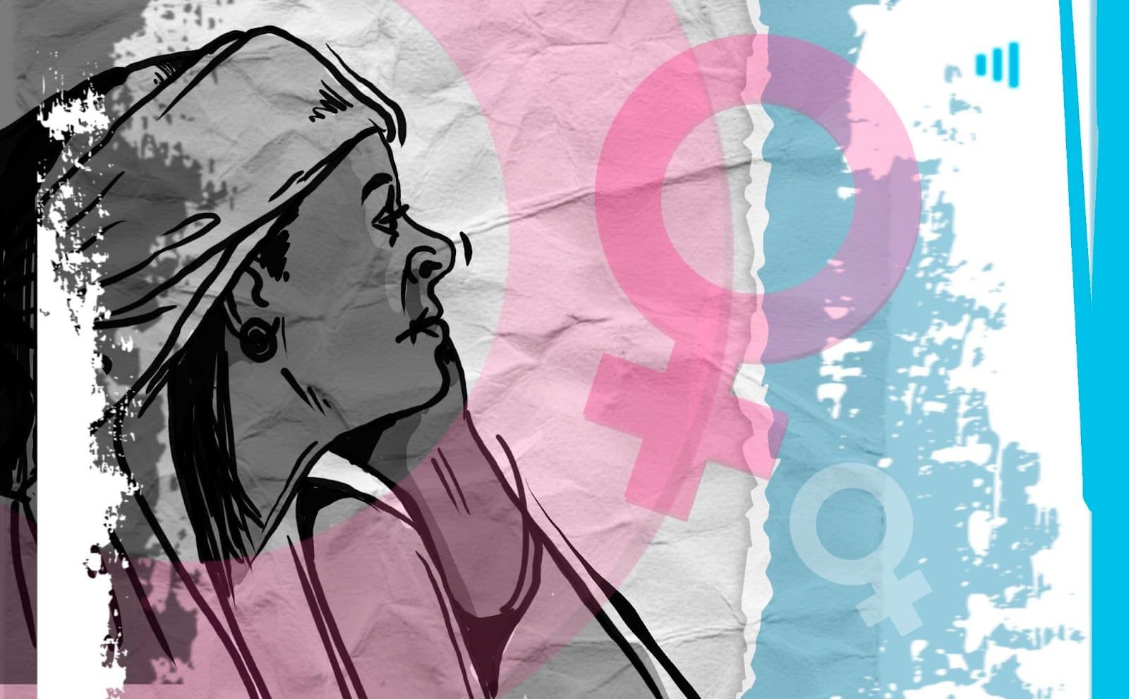 An illustration of a woman wearing a turban.