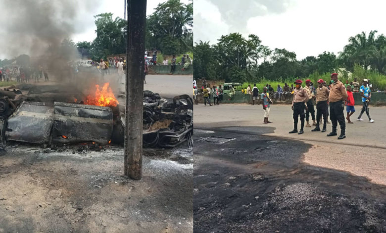 Many, bus charred in Anambra lone crash