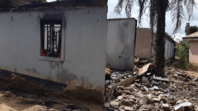 Jeremiah Gandu's razed home at Kurmin Masara, Zangon Kataf LGA. [Credit: Taiwo Hassan Adebayo/Premium Times]