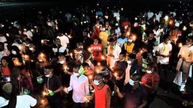 Protesters In Anambra Hold Candlelight Processions For Victims Of Police Brutality