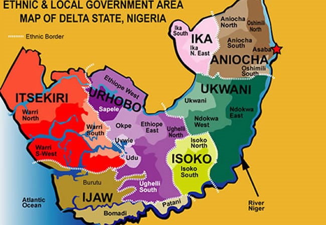 Map of Delta State