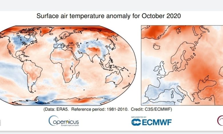 Europe Records Warmest October, Third Warmest In History