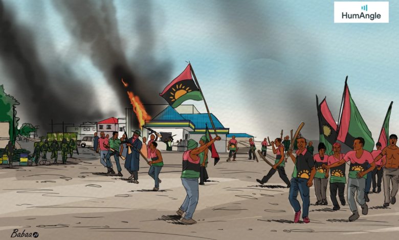 Artist impression of typical IPOB rally