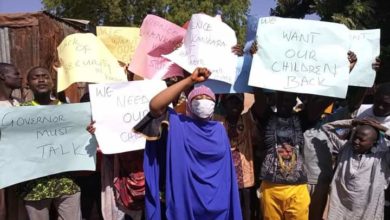 Woman Leads Protest In Kankara Over Abduction Of 333 Schoolboys