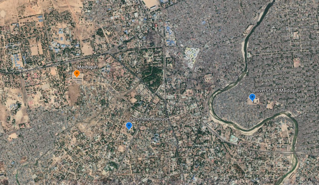 Satellite imagery Maiduguri Metropolitan City.