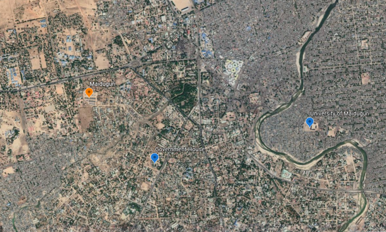 Satellite imagery Maiduguri Metropolitan City.