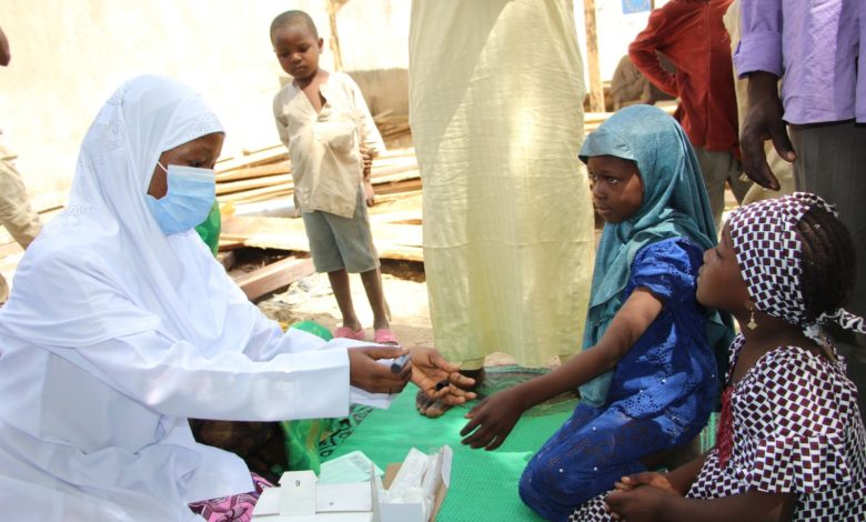Children being vaccinated at one of the centres. Photo Credit: MSF