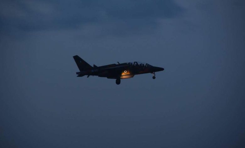 Nigerian Air Force Alpha Jet on Night mission