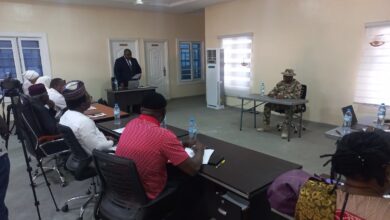 The Investigative panel during a session at a military hospital in Maiduguri.