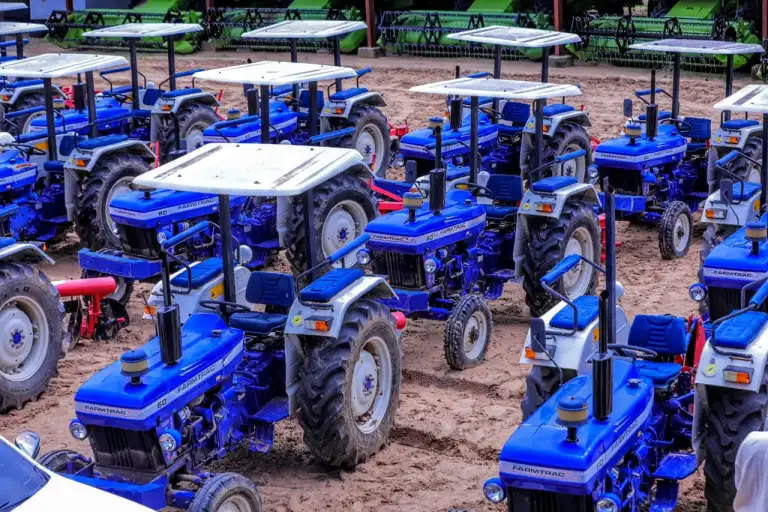 Some of the tractors in publicity material provided to the press at the launch of the scheme in Borno State