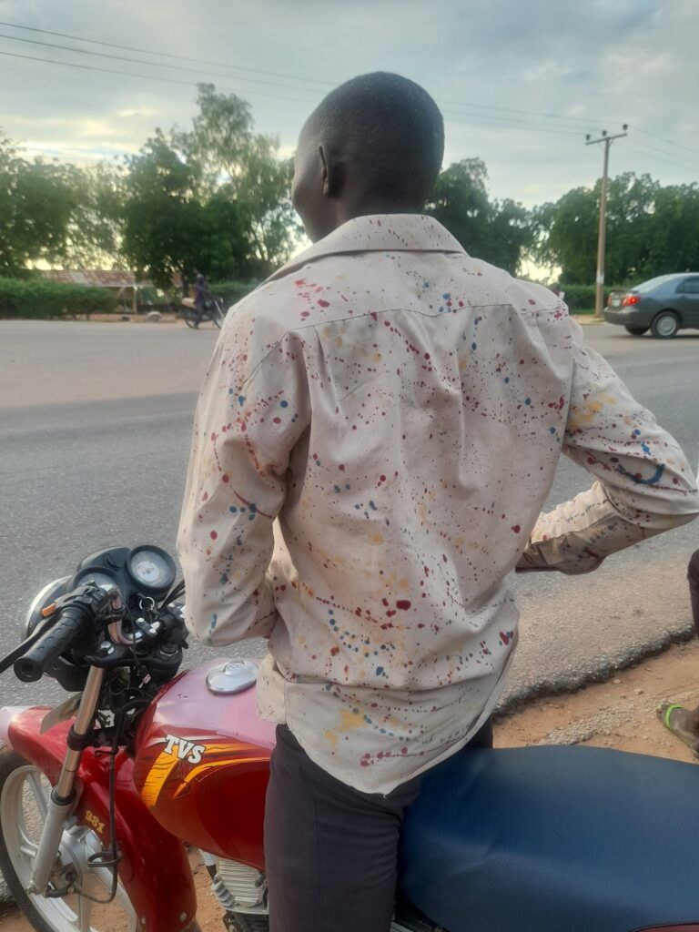 Tukur Bazza, a motorcyclist in Adamawa, is one of those experiencing the after effect of the fuel subsidy removal. Photo: Obidah Habila Albert/HumAngle