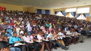 Some students receiving a lecture in one of the tertiary institutions in Nigeria.