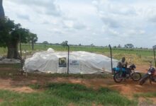 One of the locations in Kubau area of Kaduna, Nigeria, where Babban Gona collects its goods before they are moved.