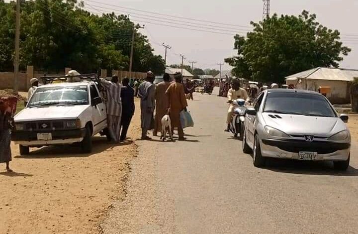 Locals in Zamfara as the road to market remains closed by armed terrorists.