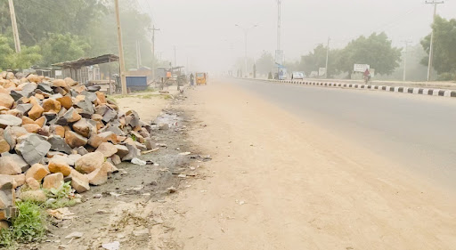 A hazy morning in Maiduguri on 4th October 2023.