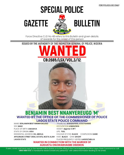 Suspect In Femicide Case Finally Declared Wanted By Nigeria Police ...