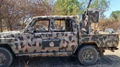 File: A captured truck of Boko Haram terrorists.