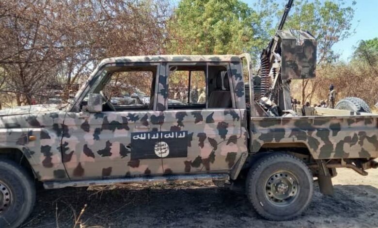 File: A captured truck of Boko Haram terrorists.