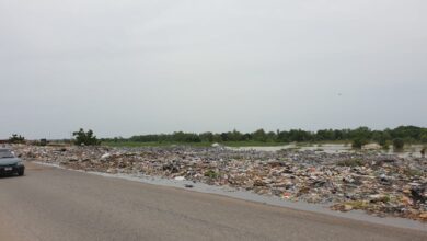 Improper dump site on Yola-Mubi highway, Adamawa State, North East Nigeria.