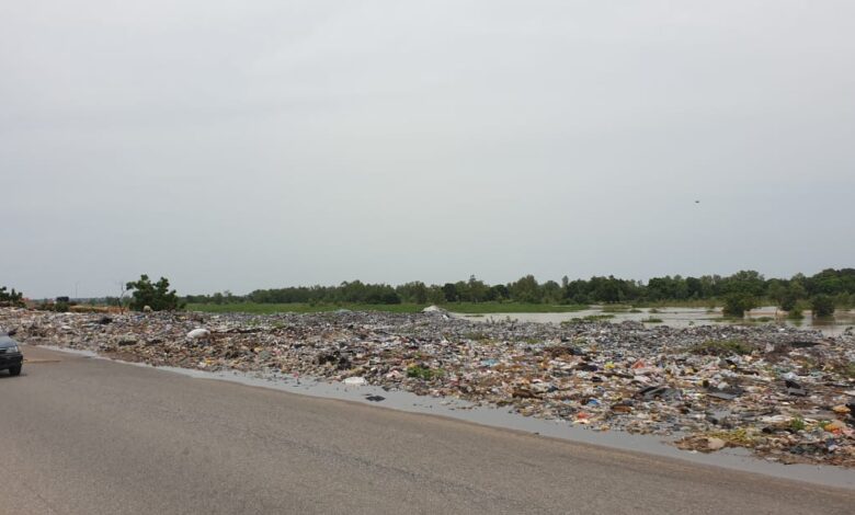 Improper dump site on Yola-Mubi highway, Adamawa State, North East Nigeria.