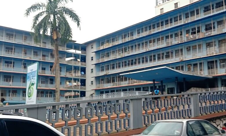 One of the buildings where hundreds of patients are receiving treatment at the University College Hospital in Ibadan, Oyo State.