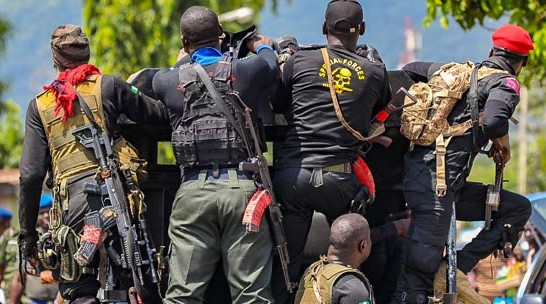 Nigeria’s security forces patrolling during the Nov. 11 off-cycle poll in Kogi.