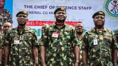 Nigeria’s service chiefs: Picture: Defence Headquarters