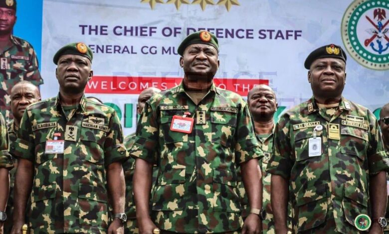 Nigeria’s service chiefs: Picture: Defence Headquarters