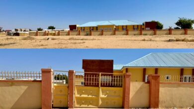 Healthcare building in Malamari village in Maiduguri, the capital of Borno State. Photo: Usman Abba Zanna/HumAngle. 
