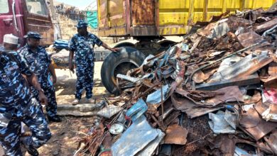 File: A heap of scrap metal seized by the police in Borno in 2023. Photo credit: Abdulkareem/HumAngle