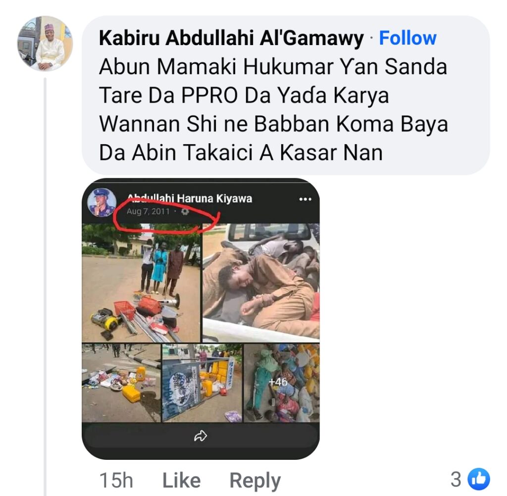 A screenshot of a social media post with images of street scenes including a person sleeping and various goods laid out on the ground.