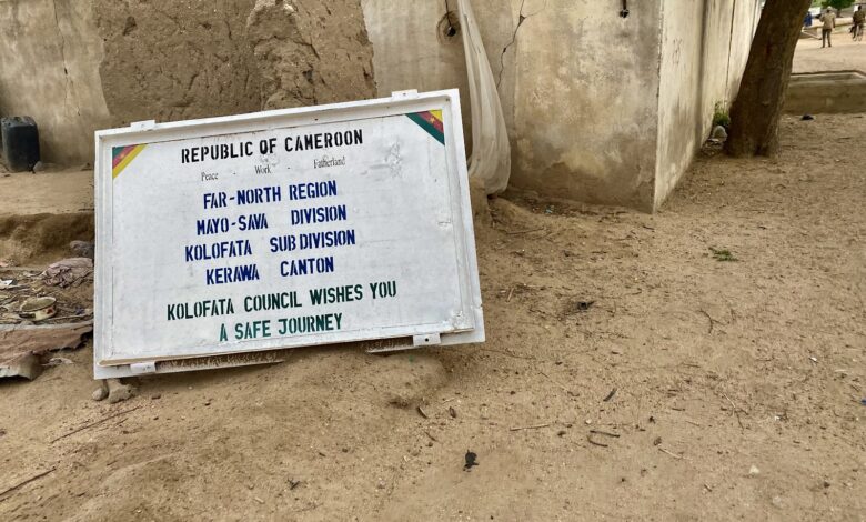 Sign in the Far-North region of Cameroon reads: "Kolofata Council wishes you a safe journey."