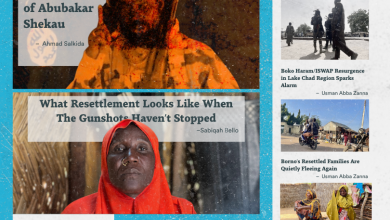 Collage featuring "HumAngle 2025 RoundUp: 10 Most Read Stories of 2025" with images and titles, focusing on conflict and resettlement issues.